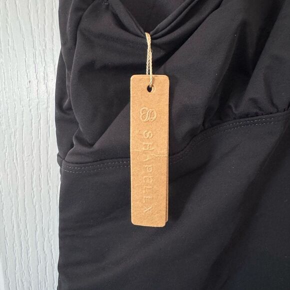 SHAPELLX Tummy Control Swimsuit Women Ruched V Neck One Piece Black 3XL NWT - Picture 6 of 12